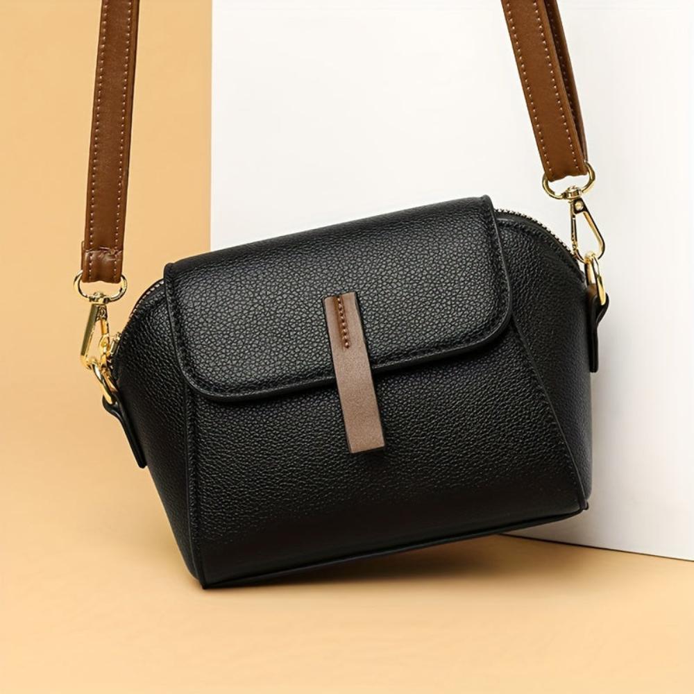 Klassisk™  | Mini Flap Crossbody-Veske med Klaff